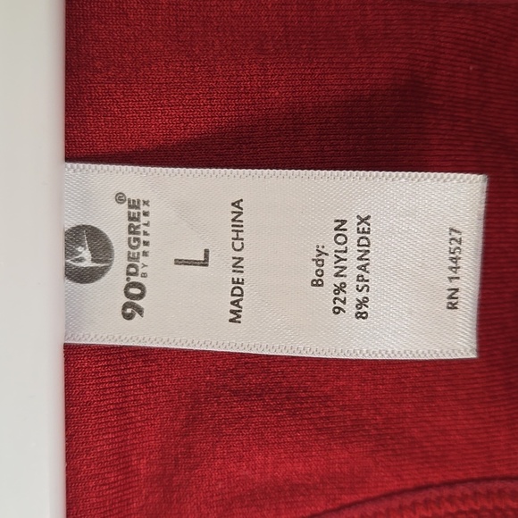 90 Degree | Dark Red Front Close Sports Bra Size Large - Picture 7 of 8